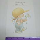 Warm & Whimsical Ruth Morehead Birthday Greeting Card Unused Girl w/ Daisy
