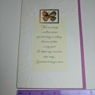American Greetings Today & Always Note Card Thinking of You Gold Foil Butterfly