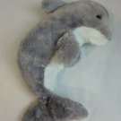 Petting Zoo Gray & White Dolphin Plush Doll Stuffed Animal 12" Tall