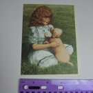 PVA Paralyzed Veterans Blank Note Card Early Trust E. Ingraham Girl & Puppy
