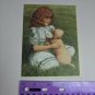 PVA Paralyzed Veterans Blank Note Card Early Trust E. Ingraham Girl & Puppy