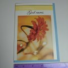 DaySpring Integrity Notes Scripture God knows & cares & so do I Orange Flower