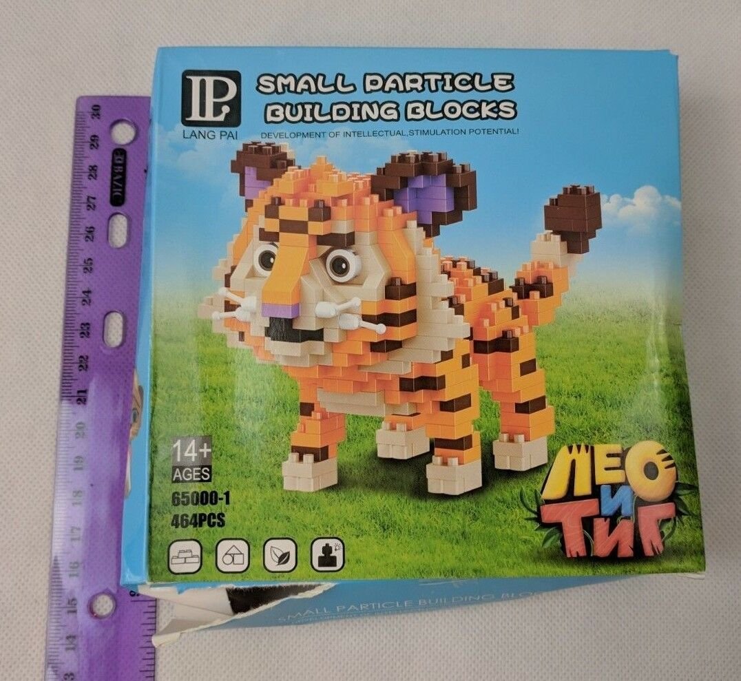 Leo & Tig TIGER Small Particle Building Blocks Toy 14+ 464 Pcs NEW-DAMAGED BOX