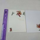 Christmas Holiday Card Santa, Bags of Toys, Climbing Into Chimney Embossed