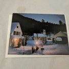 PVA Paralyzed Veterans Christmas Holiday Card Unused VTG Snowy Hilly Village