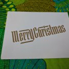Famous Artists Studios Christmas Holiday Card Unused VTG White/Gold Script