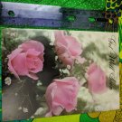 Artis Paper Magic Co Unused Card Get Well Soon, Pink Roses