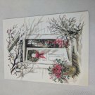 PVA Paralyzed Veterans Christmas Holiday Card Unused VTG Open Door, Tree