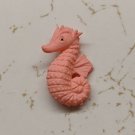 Miniature Resin Seahorse Figurine 24mm Pink