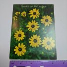 Friendly Get Well Wishes VTG Greeting Card Unused Yellow Flowers