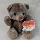 Fairview Teddy Bear Plush 7" 1989 Brown Valentine's Day w/ Hang Tag