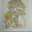 Paralyzed Veterans PVA Liv Schreiner Blank Note Card Bird, House, Thatched Roof