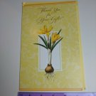 American Greetings Tender Thoughts Note Card Thank You for Gift Crocus Flower