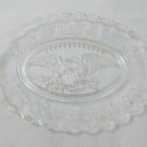 Bicentennial 1976 Clear Glass United States of America USA Small Platter 9"