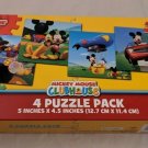 Disney Jr Mickey Mouse Clubhouse 4 Mini Puzzle Pack 6-pc each 5"x4.5"
