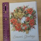 Special Olympics Poinsettia Wreath Christmas Holiday Card Unused Vintage