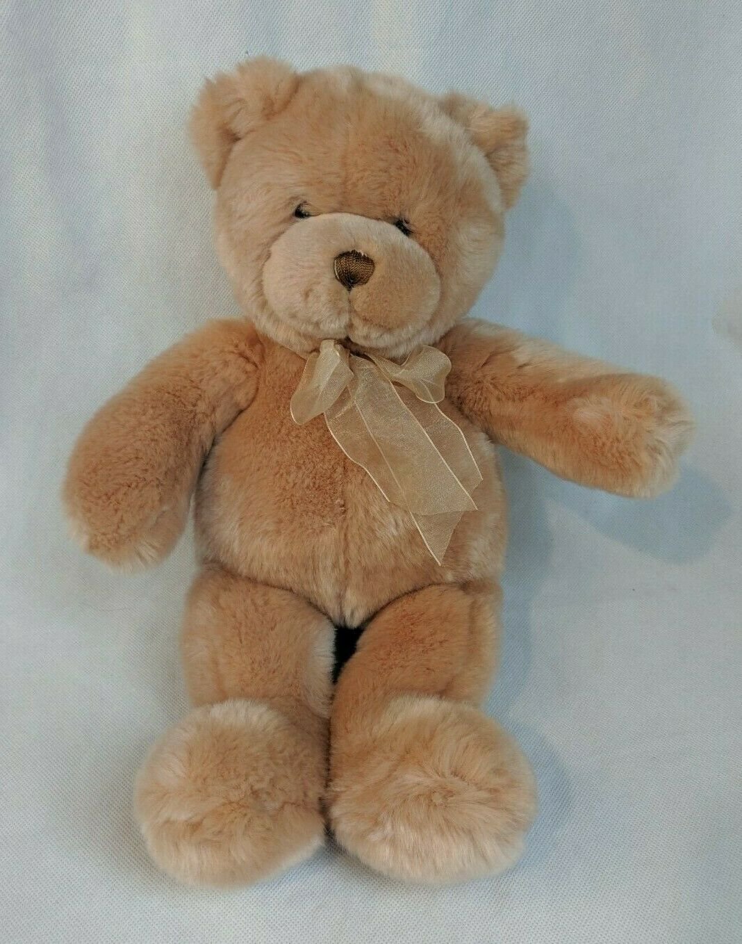 Gund Light Brown Plush Teddy Bear 15" Tulle Bow 46356