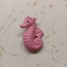Miniature Resin Seahorse Figurine 24mm Purple-Magenta