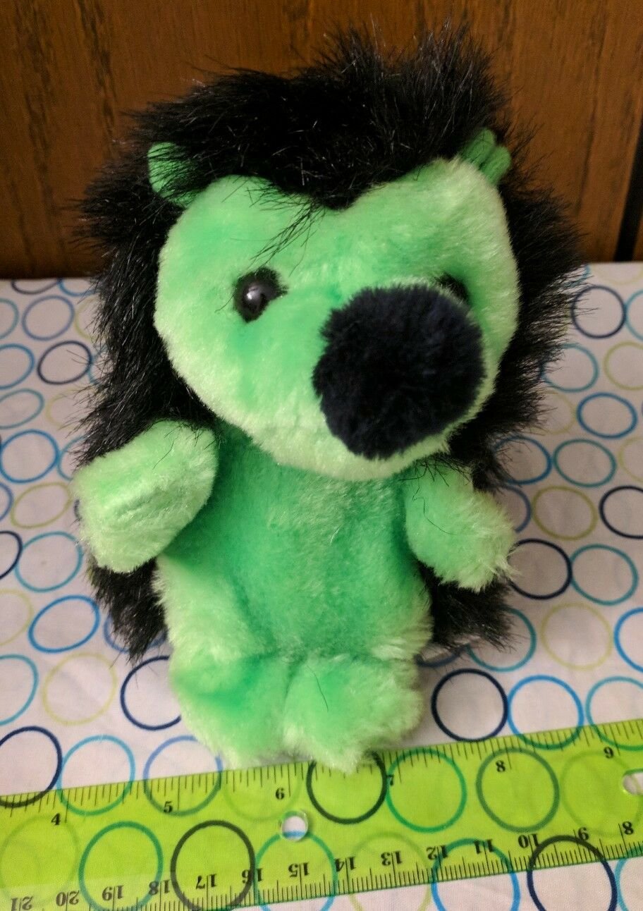 Classic Inc Black & Green Hedgehog Plush Stuffed Animal Toy