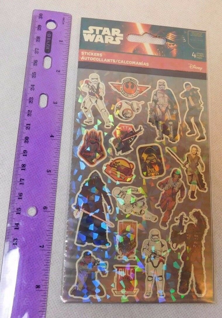 Disney Star Wars The Force Awakens SandyLion Stickers 4 Sheets Kylo Ren Chewbacc
