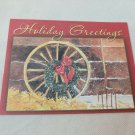 PVA Paralyzed Veterans Christmas Holiday Card Unused VTG Wagon Wheel Pitchfork