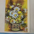 Vintage Fantusy Cards Get Well Card Unused Yellow. & White Daisy Flowers