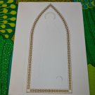 Famous Artists Studios Christmas Holiday Card Unused VTG Cream/Gold Mary Window