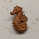 Miniature Resin Seahorse Figurine 24mm Chocolate Brown