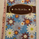 Designer Greetings Get Well Soon Card Unused Blue Orange Green Brown Flowers