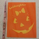 Hallmark Warm Wishes Happy Halloween to Goddaughter Card Unused Pumpkin Orange