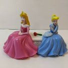 Disney Princess DecoPac Cake Topper Aurora & Cinderella on Bench 3"Tall 4.5"W