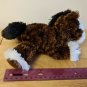 Aurora World Mini Flopsie Horse Pony Dark Brown Clydesdale Beanie Plush 8"