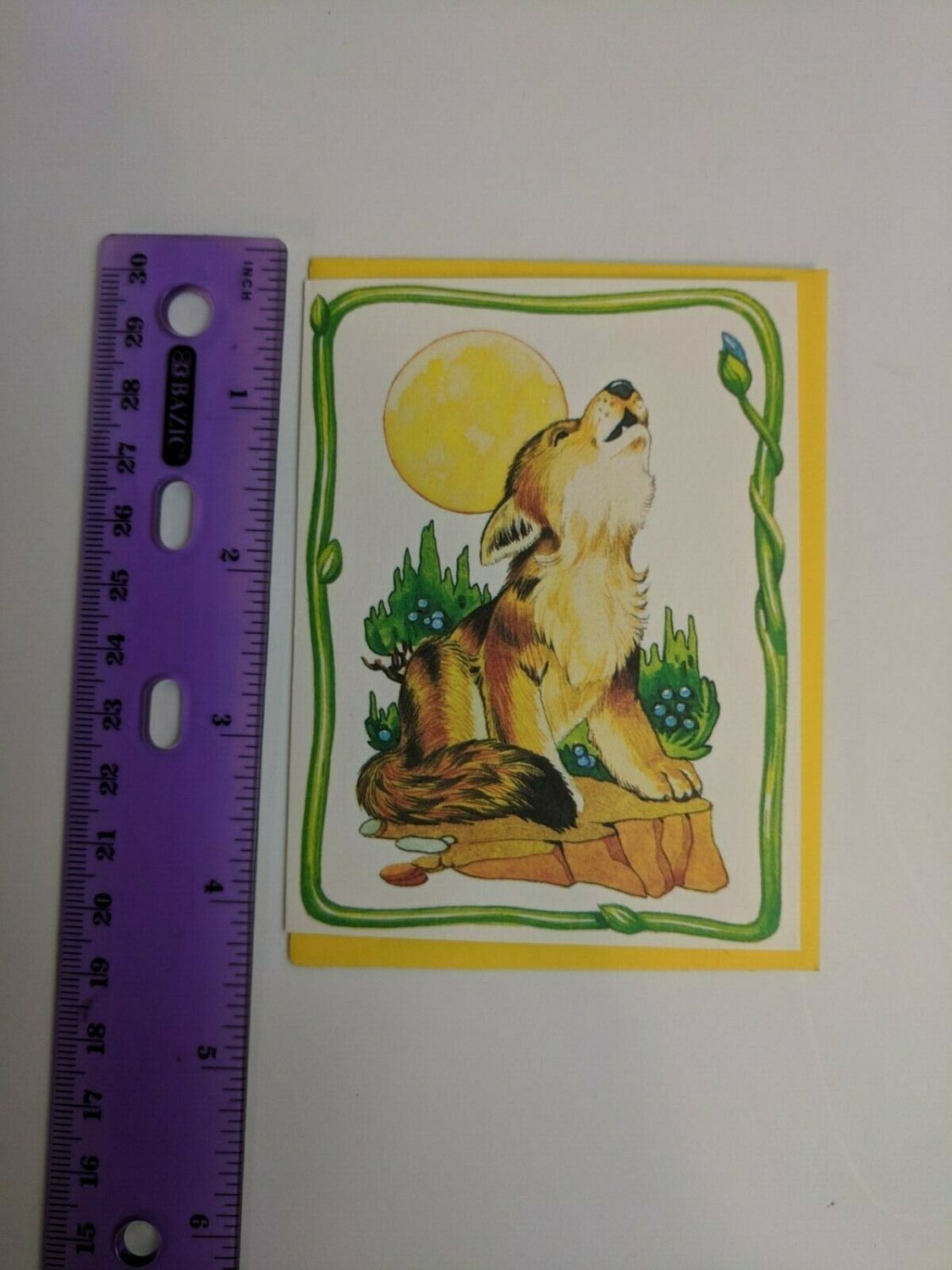 Current Inc Blank Mini Gift Note Card Frisky Friends Coyote Everyday Gift Wrap