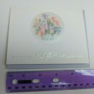 Hallmark Blank Note Card Pearly Embossed Basket of Flowers