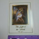 Maryknoll Greeting Card Christmas Hal Frenck Holy Family Gold Border