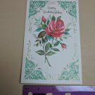 VTG 1960's Sunshine Line Happy Birthday Wishes Pink Rose Gold Accents