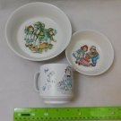 Vintage Oneida Ware Deluxe Raggedy Ann Melamine Cup 4309 & Bowl x2 3243 3258