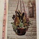Sunshine Card Succulent Basket, Lantern Unused Vintage 1970's Get Well Religious