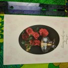 Sunshine Card Unused Vintage A Prayer For Your Recovery Red Roses & Candle