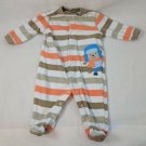 Carter's Child of Mine Infant Boy 3-6M Striped w/ Monkey Bundled Up, Snaps