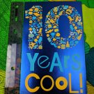 Carlton Cards Unused Card Metallic Blue 10 Years Cool Happy Birthday Boy
