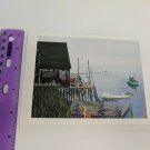 Handi-Card Blank Note Card Boat Dock by E. Brill