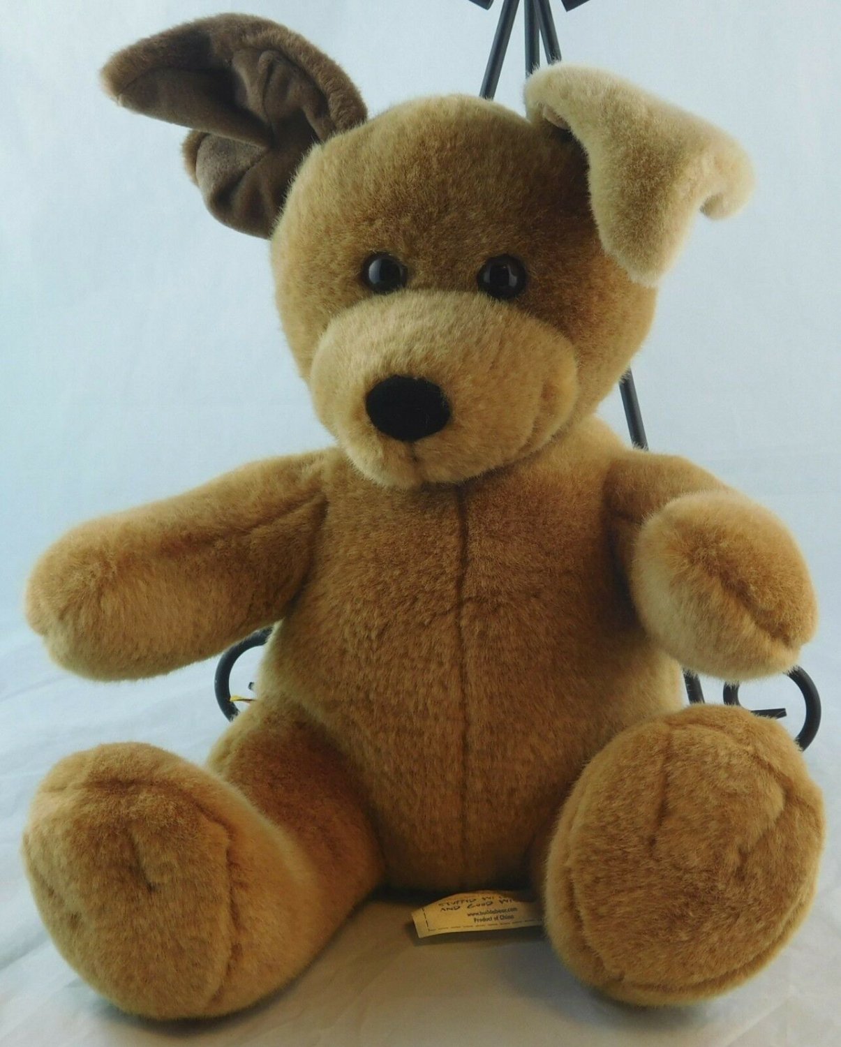 Build A Bear Workshop Brown Puppy Dog Plush 11" Seated, Pointed Ears