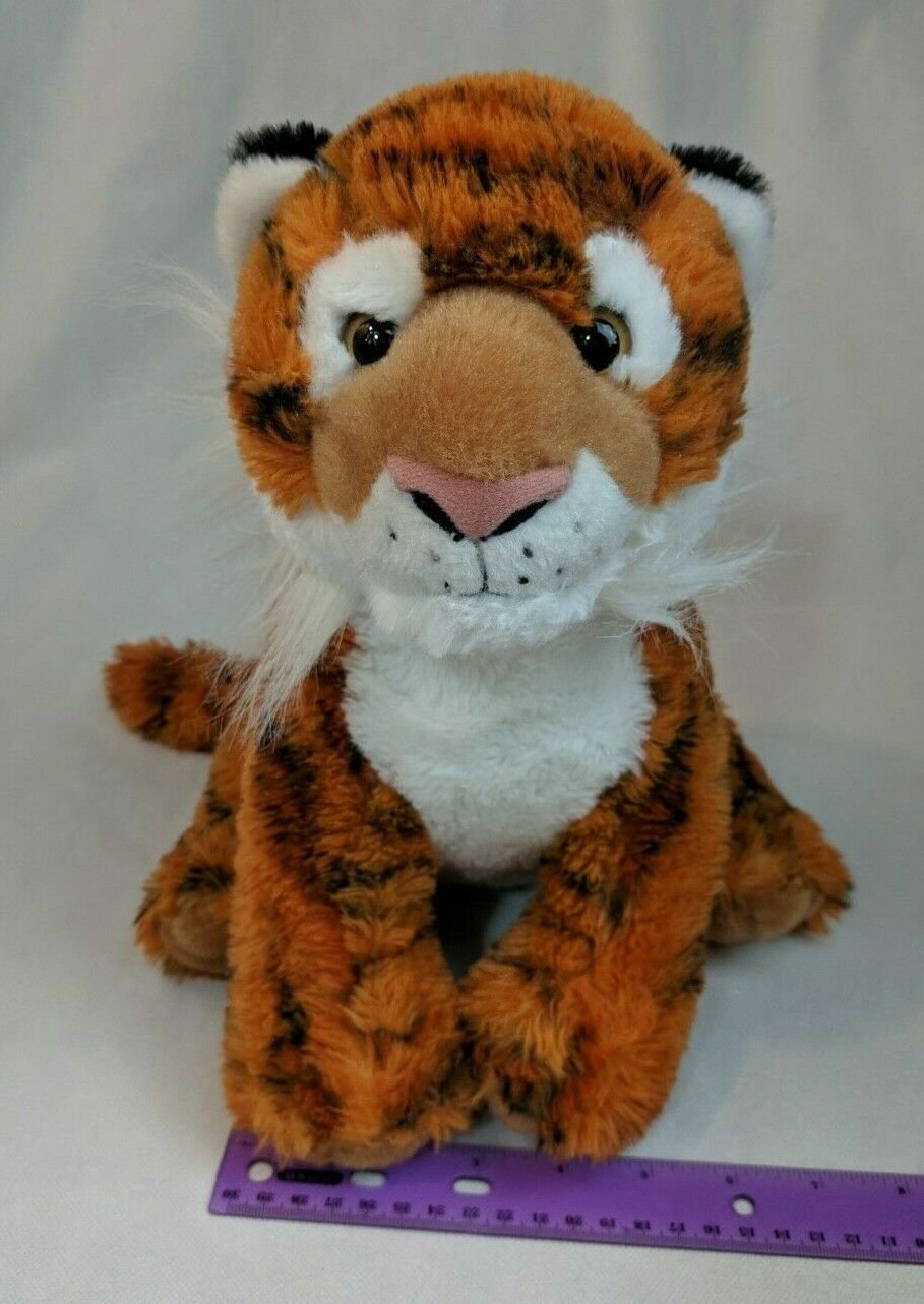 K&M Int Wild Republic TIGER Cat 12" Plush Stuffed Animal Gold/Black/White