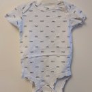 Carter's White w/ Black Glasses Bodysuit Creeper Size 9M Boy