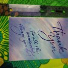 Sangamon *USED* Card Thank you Pastel Blue/Peach/Purple