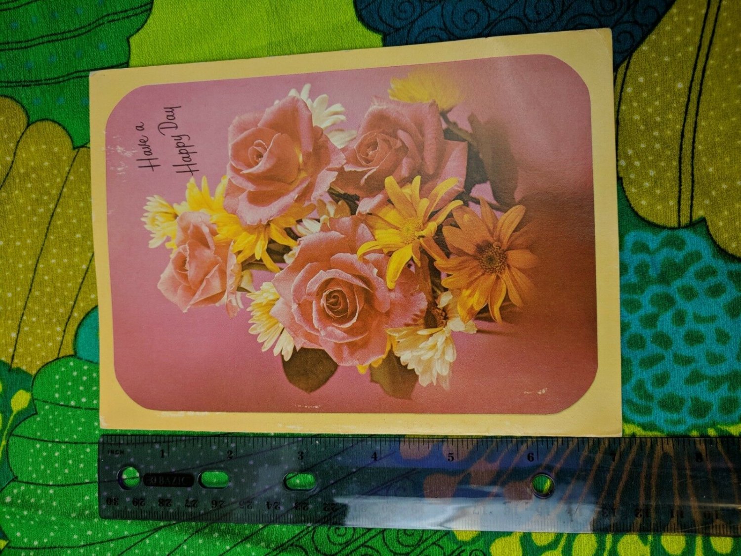 Quality Crest Unused Card Happy (Birthday) Day Pink Roses