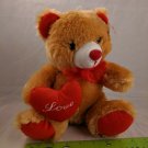 CalPlush Valentine's Day Teddy Bear 11" w/ Red Heart Stuffed Animal Plush
