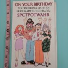 Vintage Forget Me Not Adult 30 Happy Birthday Card Unused Punch Out Medal Humor