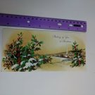 A Sunshine Card Christmas Holiday Card Vintage *USED* Rural Scene, Church